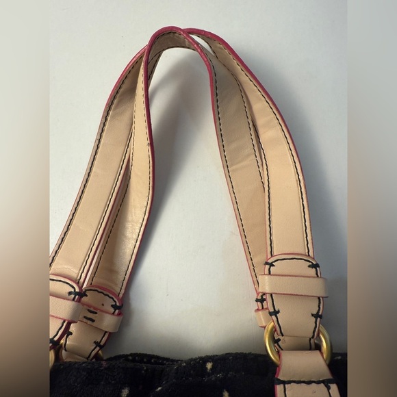 Juicy Couture Y2K Vintage Blue Velvet Polka Dot Bow Top Handle Bag  Preppy CHic - Picture 12 of 12